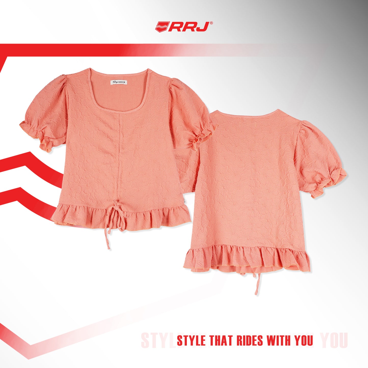 RRJ Ladies Basic Tees Boxy Fitting 163816-U (Pink)