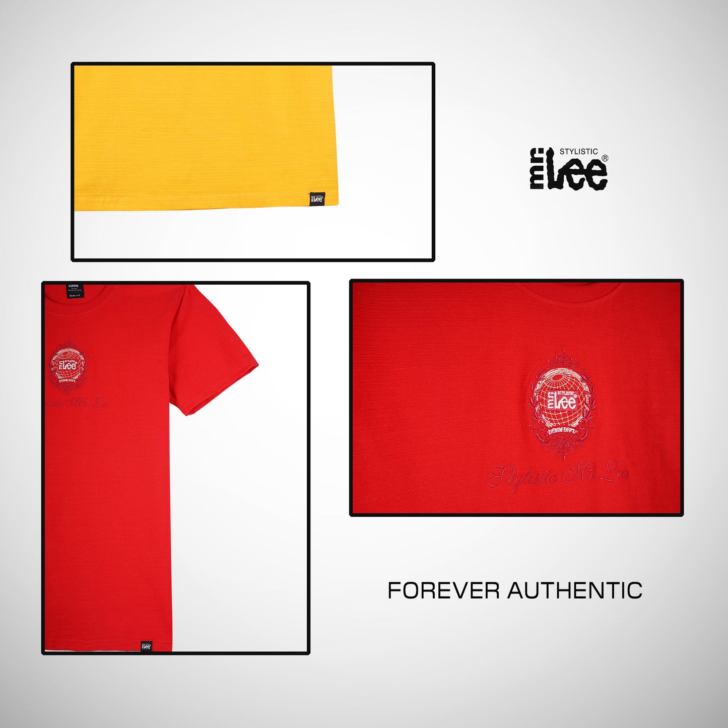 Stylistic Mr. Lee Men's Basic Tees Semi Body Fit 170203 (Artisan Gold)