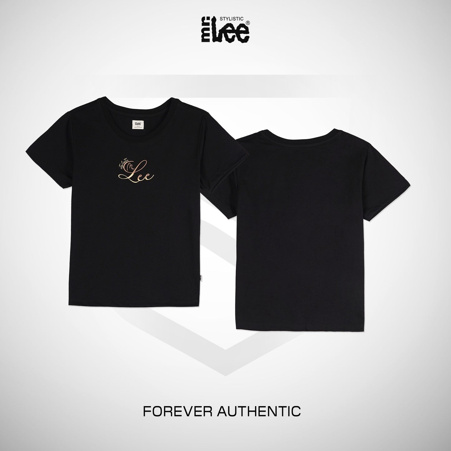 Stylistic Mr. Lee Ladies Basic Tees Boxy Fit 179288-U (Black)
