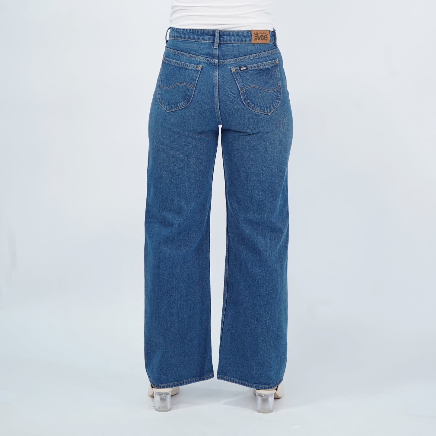 Stylistic Mr. Lee Ladies Basic Denim Pants High Waist 181544 (Medium Shade)