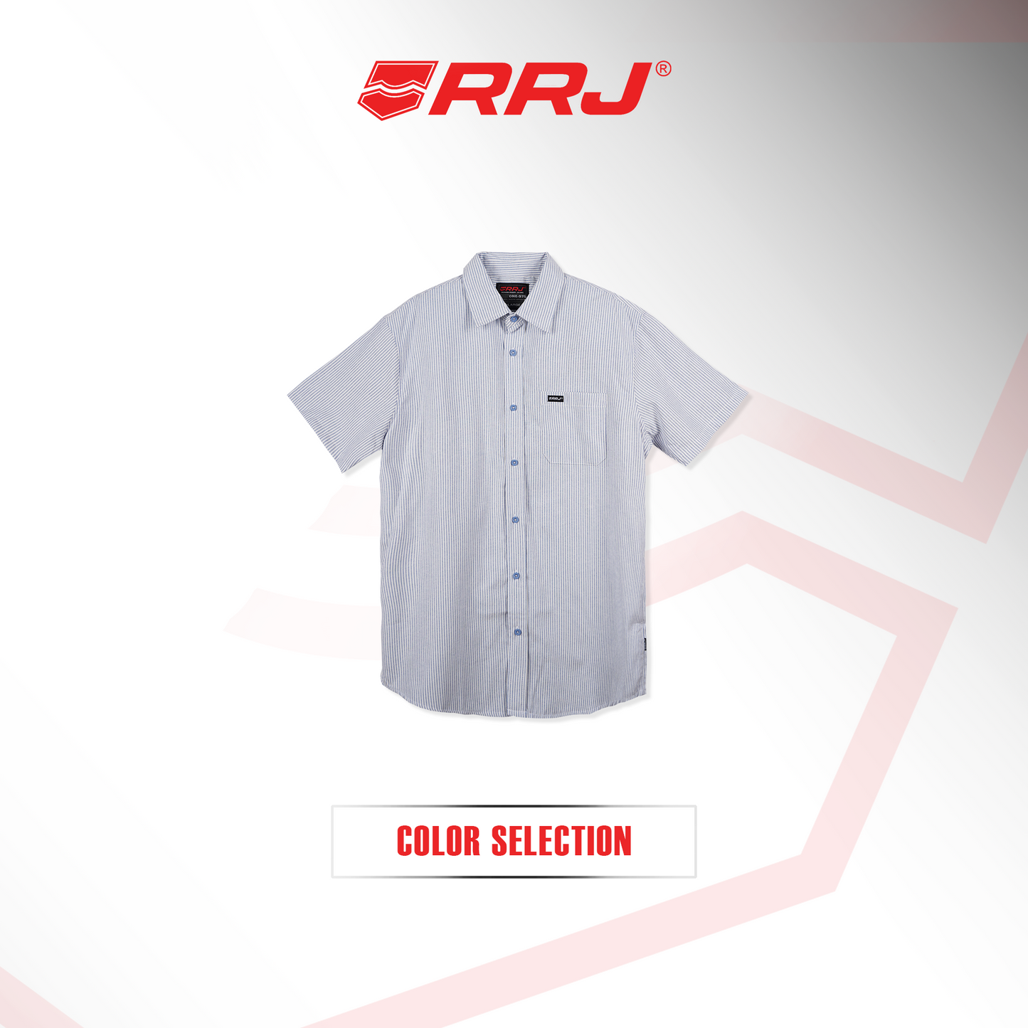 RRJ Men's Basic Woven Shirt Semifit Fitting 168375 (Blue)