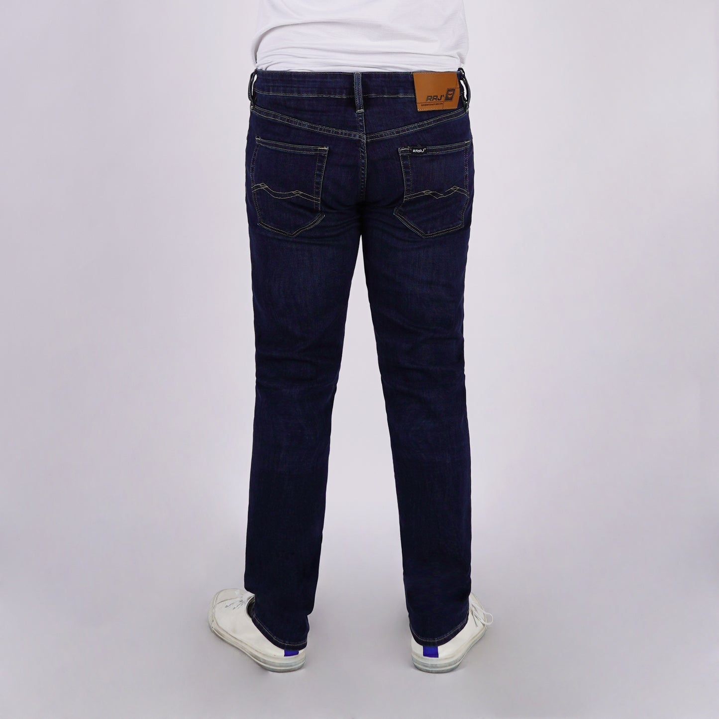 RRJ Men's Basic Denim Skinny Fitting Mid-Rise 178571-U (Dark Shade)