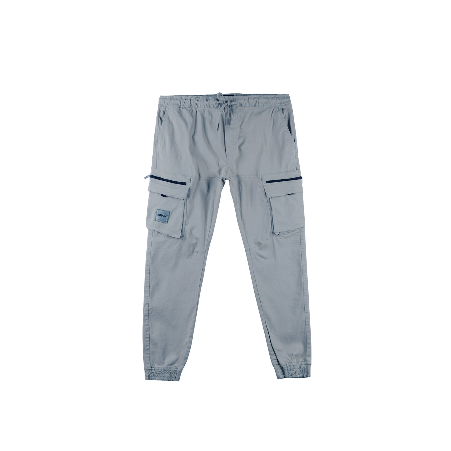 RRJ Men's Basic Non-Denim Cargo Pants Mid-Rise 177235 (Light Gray)