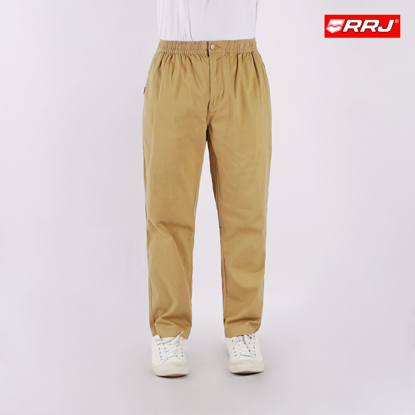 RRJ Men's Basic Non-Denim Trouser Pants 182943 (Beige)
