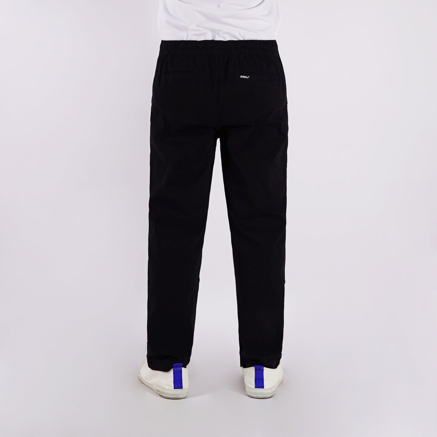 RRJ Men's Basic Non-Denim Trouser Pants 182943 (Black)