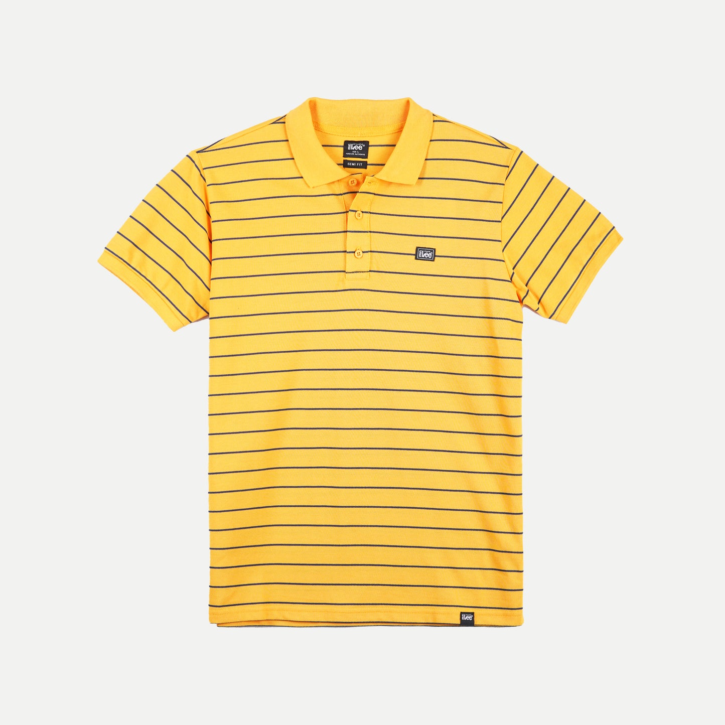 Stylistic Mr. Lee Men's Basic Striped Polo shirt for Men Trendy Fashion High Quality Apparel Comfortable Casual Collared shirt for Men Semi body Fit 115287 (Gold)