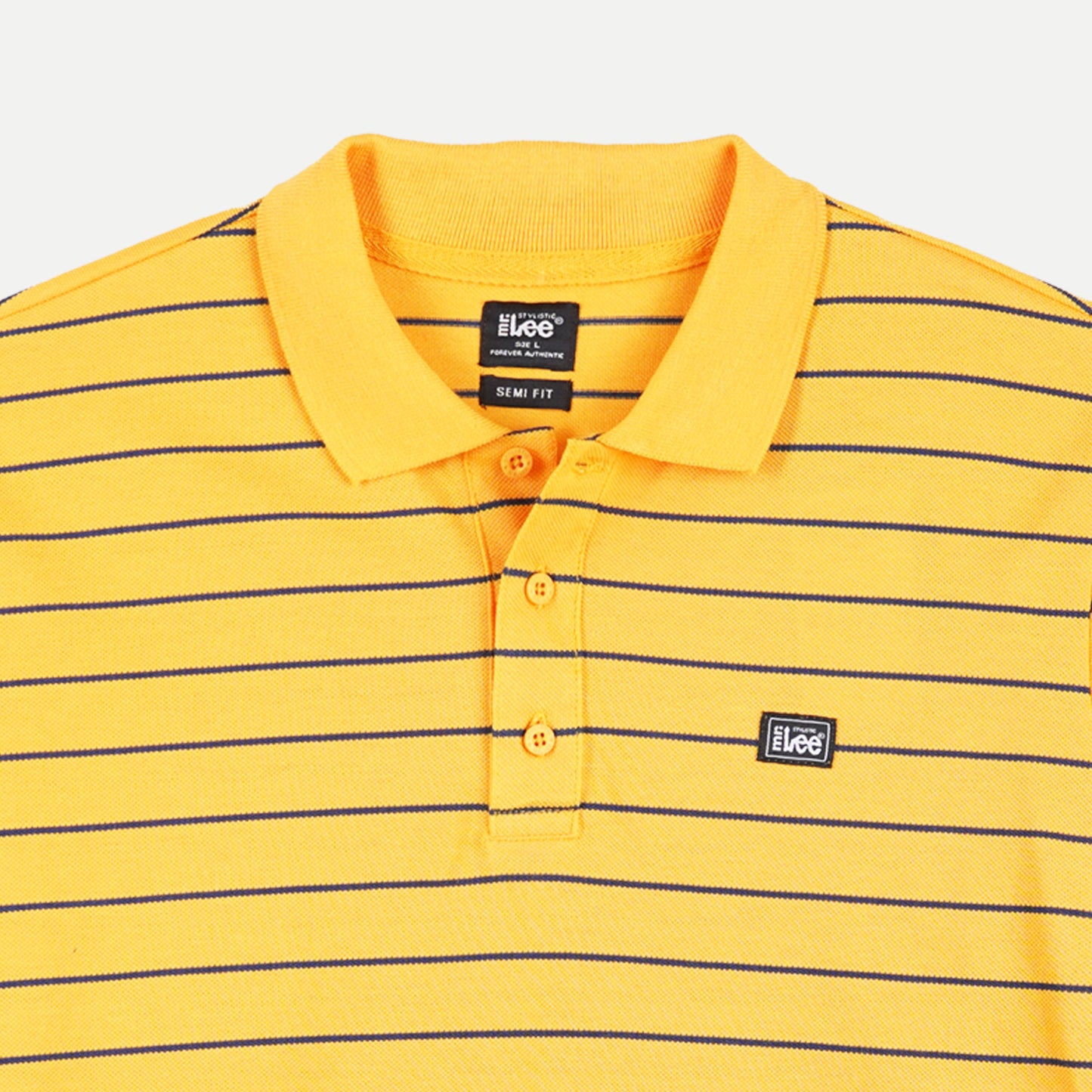 Stylistic Mr. Lee Men's Basic Striped Polo shirt for Men Trendy Fashion High Quality Apparel Comfortable Casual Collared shirt for Men Semi body Fit 115287 (Gold)