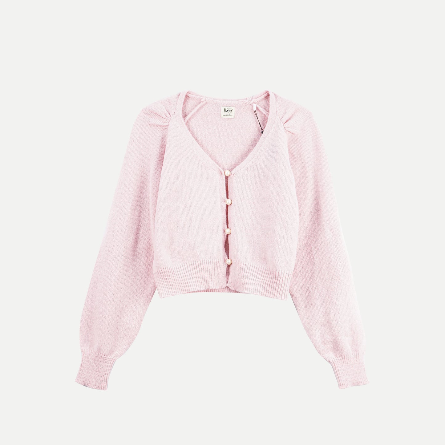 Stylistic Mr. Lee Ladies Basic Plain Long Sleeve Cardigan for Women Trendy Fashion High Quality Apparel Comfortable Casual Jacket for Women Boxy Fit 116663 (Pink)