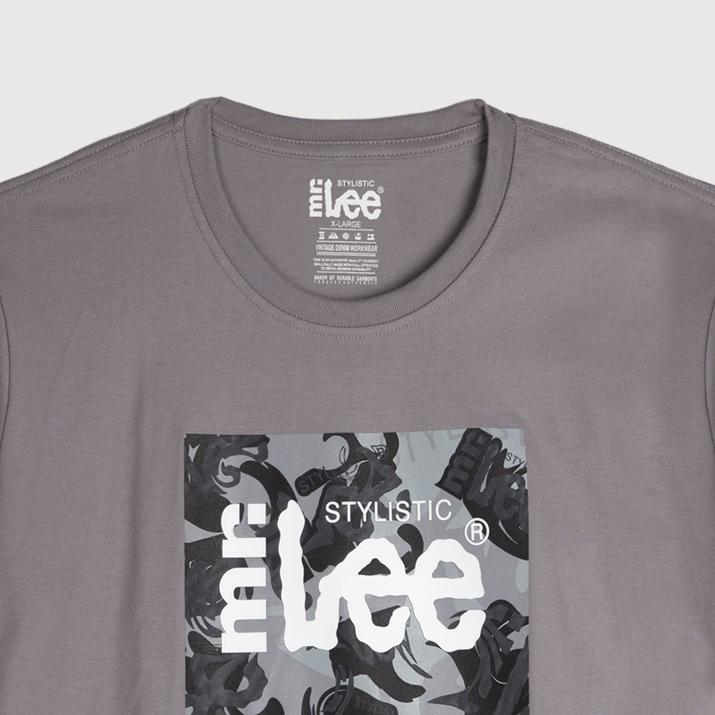 Stylistic Mr. Lee Men's Basic Tees Round Neck T shirt for Men Trendy Fashion High Quality Apparel Comfortable Casual Top for Men Semi body Fit 133968-U (Charcoal Gray)