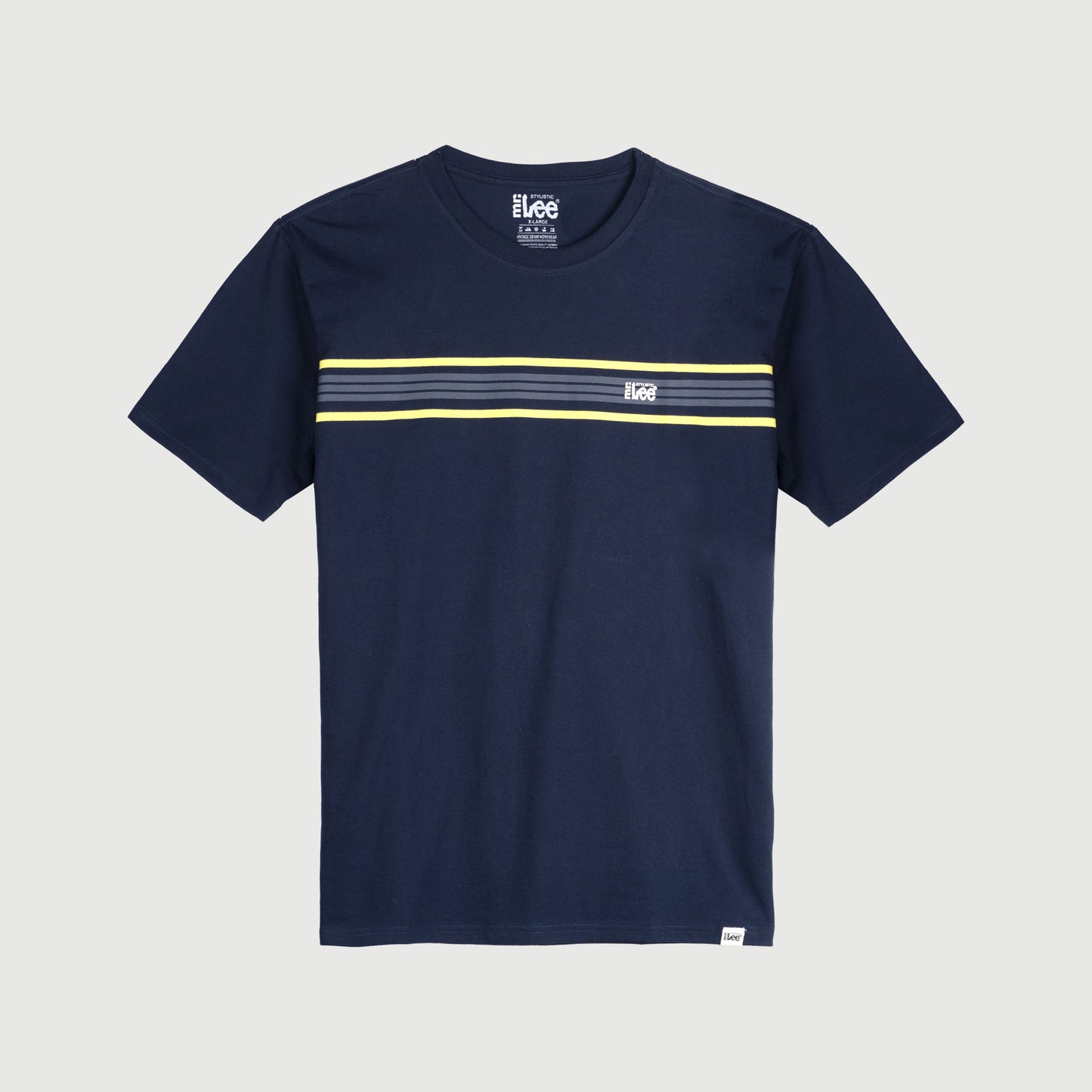 Stylistic Mr. Lee Men's Basic Tees Round Neck T shirt for Men Trendy Fashion High Quality Apparel Comfortable Casual Top for Men Semi body Fit 135116-U (Navy)