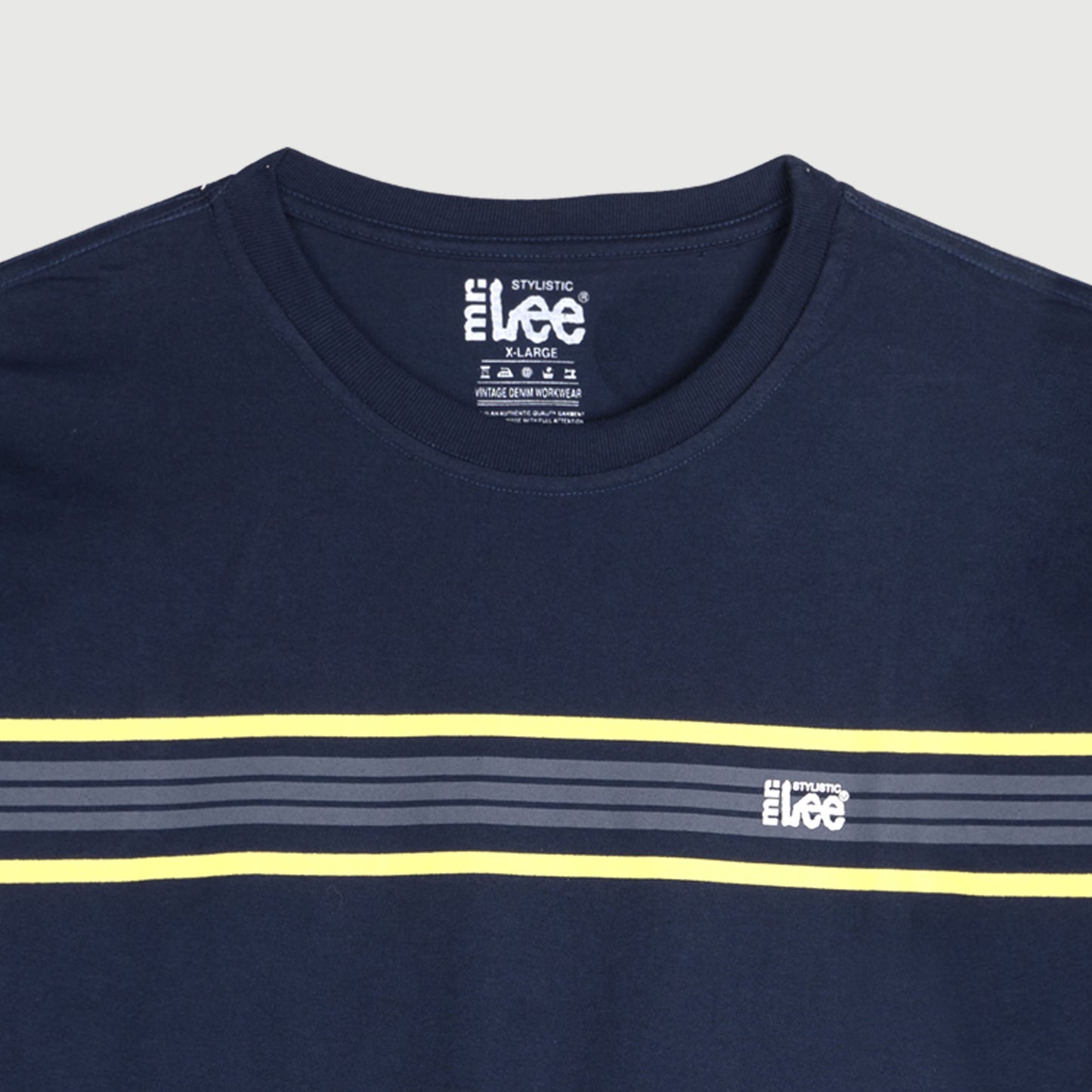 Stylistic Mr. Lee Men's Basic Tees Round Neck T shirt for Men Trendy Fashion High Quality Apparel Comfortable Casual Top for Men Semi body Fit 135116-U (Navy)