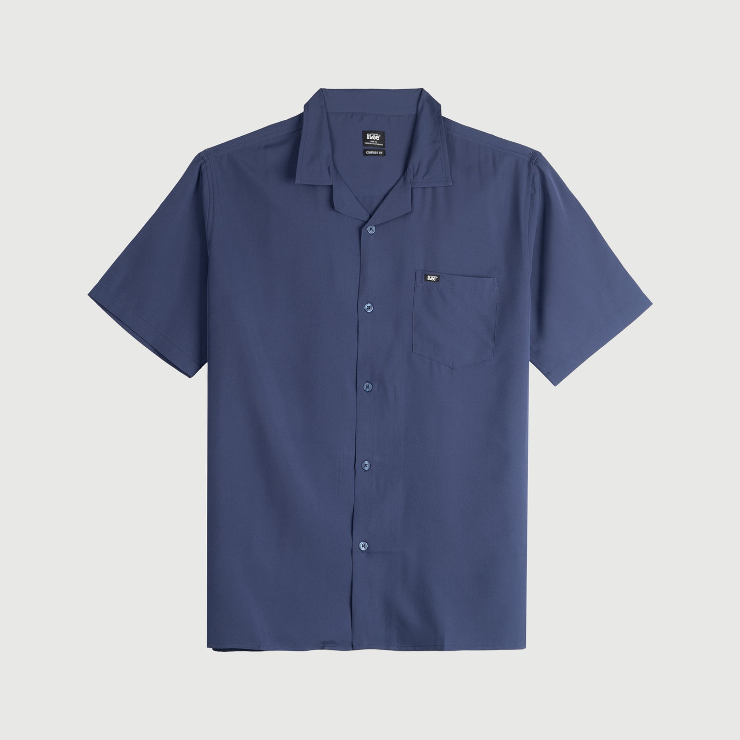 Stylistic Mr. Lee Men's Basic Woven Button Down shirt for Men Trendy Fashion High Quality Apparel Comfortable Casual Polo for Men Comfort Fit 140135-U (Navy)