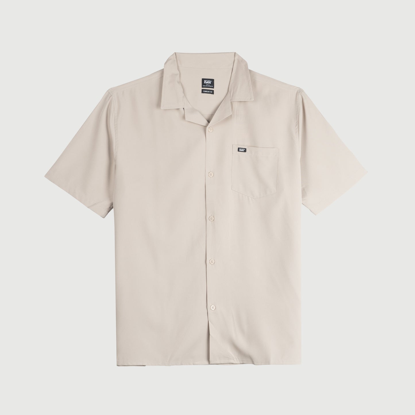 Stylistic Mr. Lee Men's Basic Woven Button Down Shirt for Men Trendy Fashion High Quality Apparel Comfortable Casual Polo for Men Comfort Fit 140120-U (Beige)