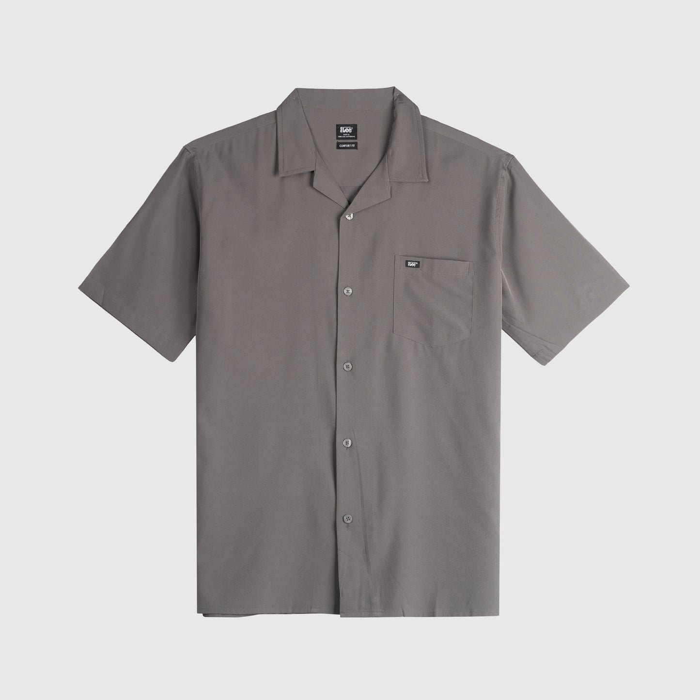 Stylistic Mr. Lee Men's Basic Woven Button Down Shirt for Men Trendy Fashion High Quality Apparel Comfortable Casual Polo for Men Comfort Fit 140120-U (Charcoal Gray)