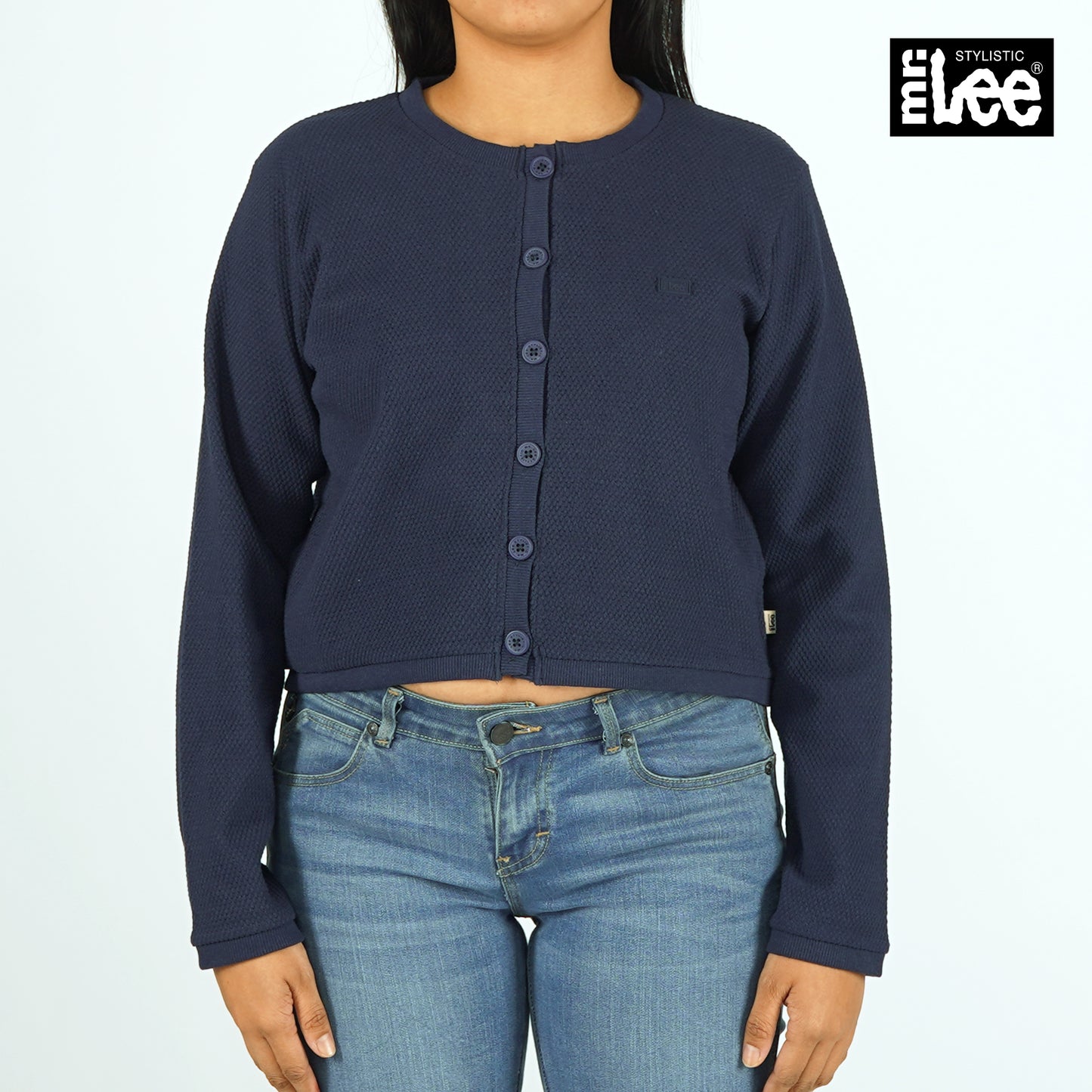 Stylistic Mr. Lee Ladies Basic Button Down Jacket for Women Trendy Fashion High Quality Apparel Comfortable Casual Jacket for Women Regular Fit 139441-U (Navy)