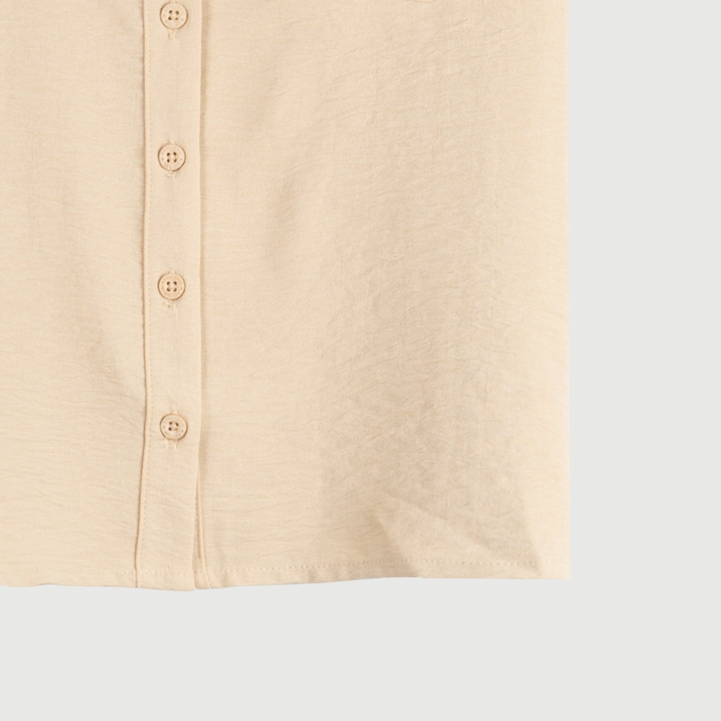 Stylistic Mr. Lee Ladies Basic Woven V-Neck Blouse with Collar for Women Trendy Fashion High Quality Apparel Comfortable Casual Top for Women Boxy Fit 145588 (Beige)