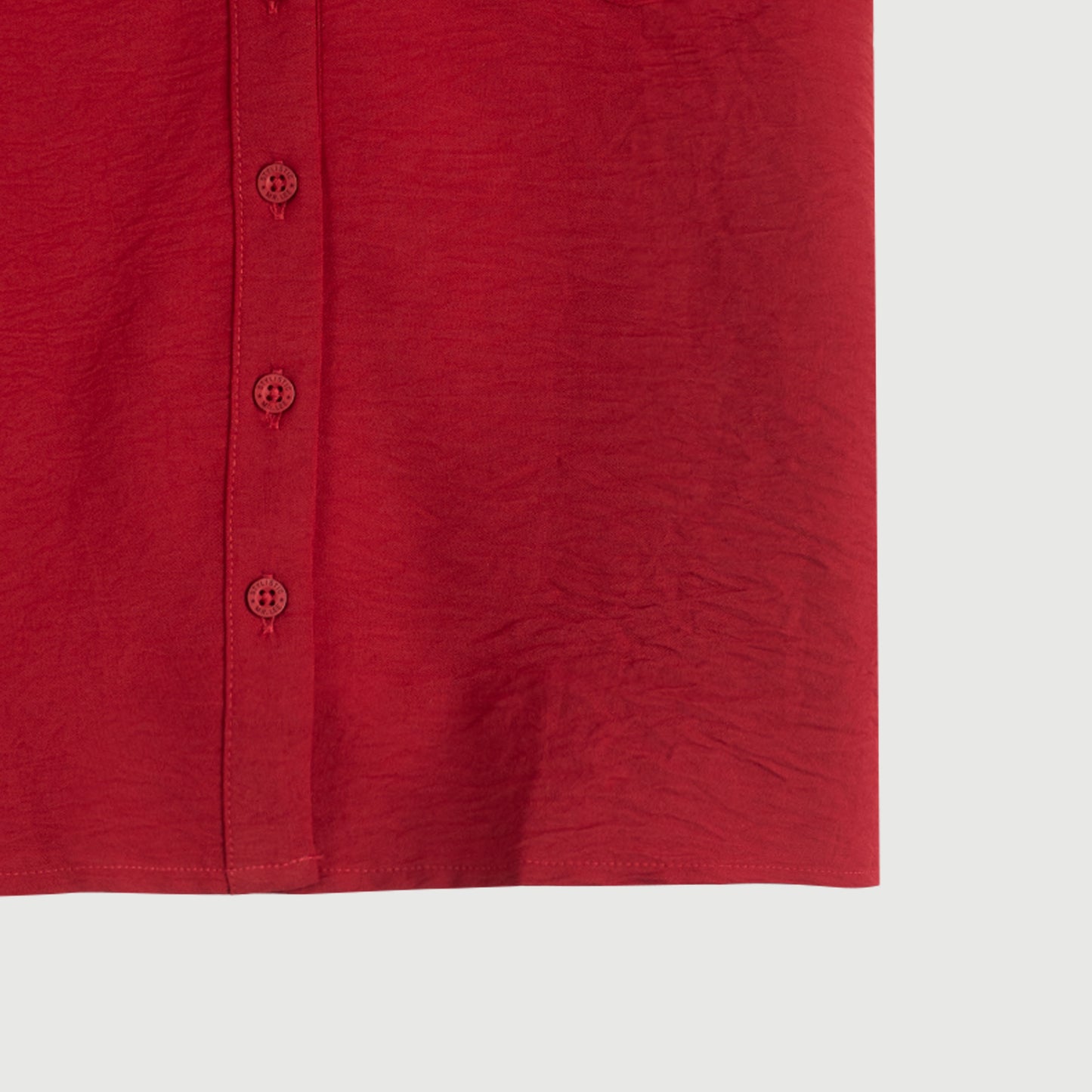 Stylistic Mr. Lee Ladies Basic Woven V-Neck Blouse with Collar for Women Trendy Fashion High Quality Apparel Comfortable Casual Top for Women Boxy Fit 145588 (Red)