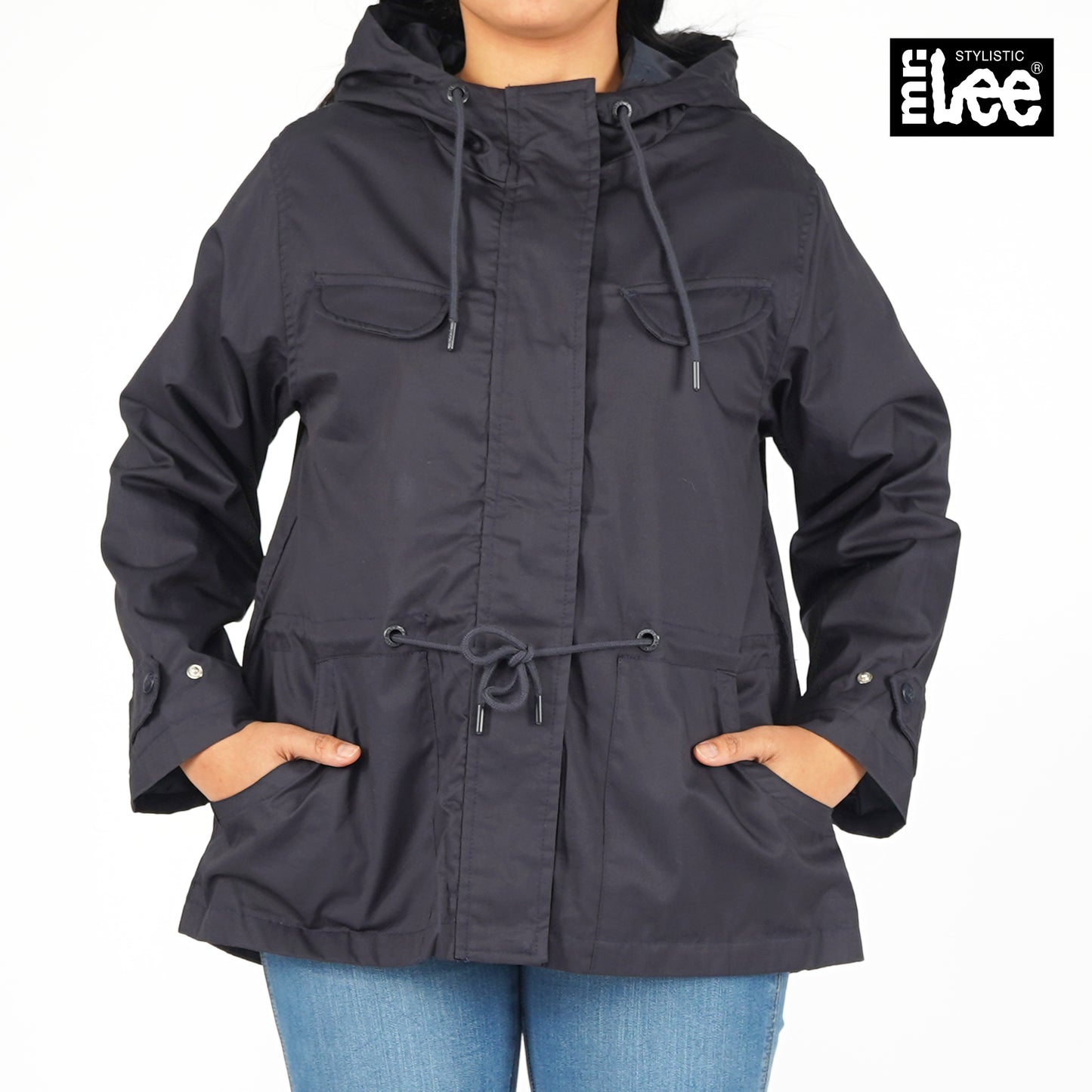 Stylistic Mr. Lee Ladies Basic Hoodie Jacket for Women Trendy Fashion High Quality Apparel Comfortable Casual Jacket for Women Loose Fit 132637 (Navy)