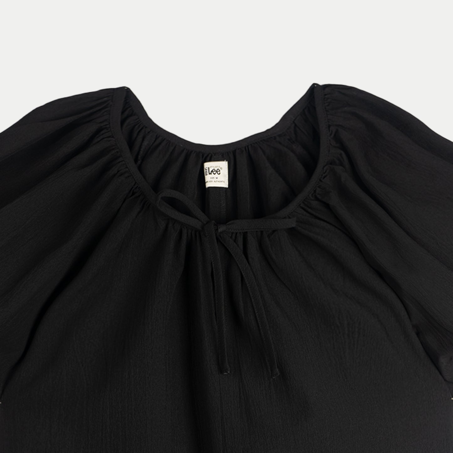 Stylistic Mr. Lee Ladies Basic Plain Dress 3/4 Puff Sleeve for Women Trendy Fashion High Quality Apparel Comfortable Casual Dress for Women Loose Fit 147572 (Black)
