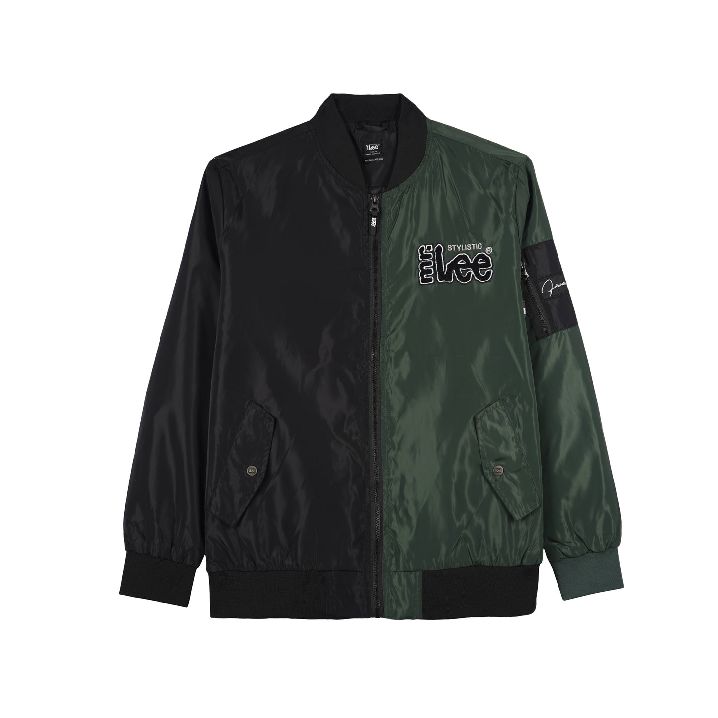 Stylistic Mr. Lee Men's Basic Bomber Jacket for Men Trendy Fashion High Quality Apparel Comfortable Casual Jacket for Men Regular Fit 130534 (Black Fatigue)