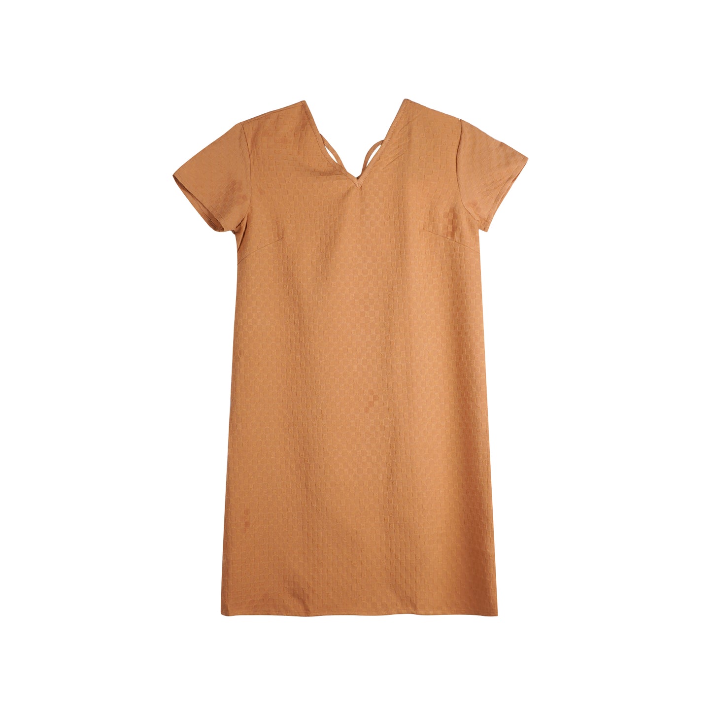 Stylistic Mr. Lee Ladies Basic V-Neck Dress for Women Trendy Fashion High Quality Apparel Comfortable Casual Dress for Women Regular Fit 141713 (Beige)