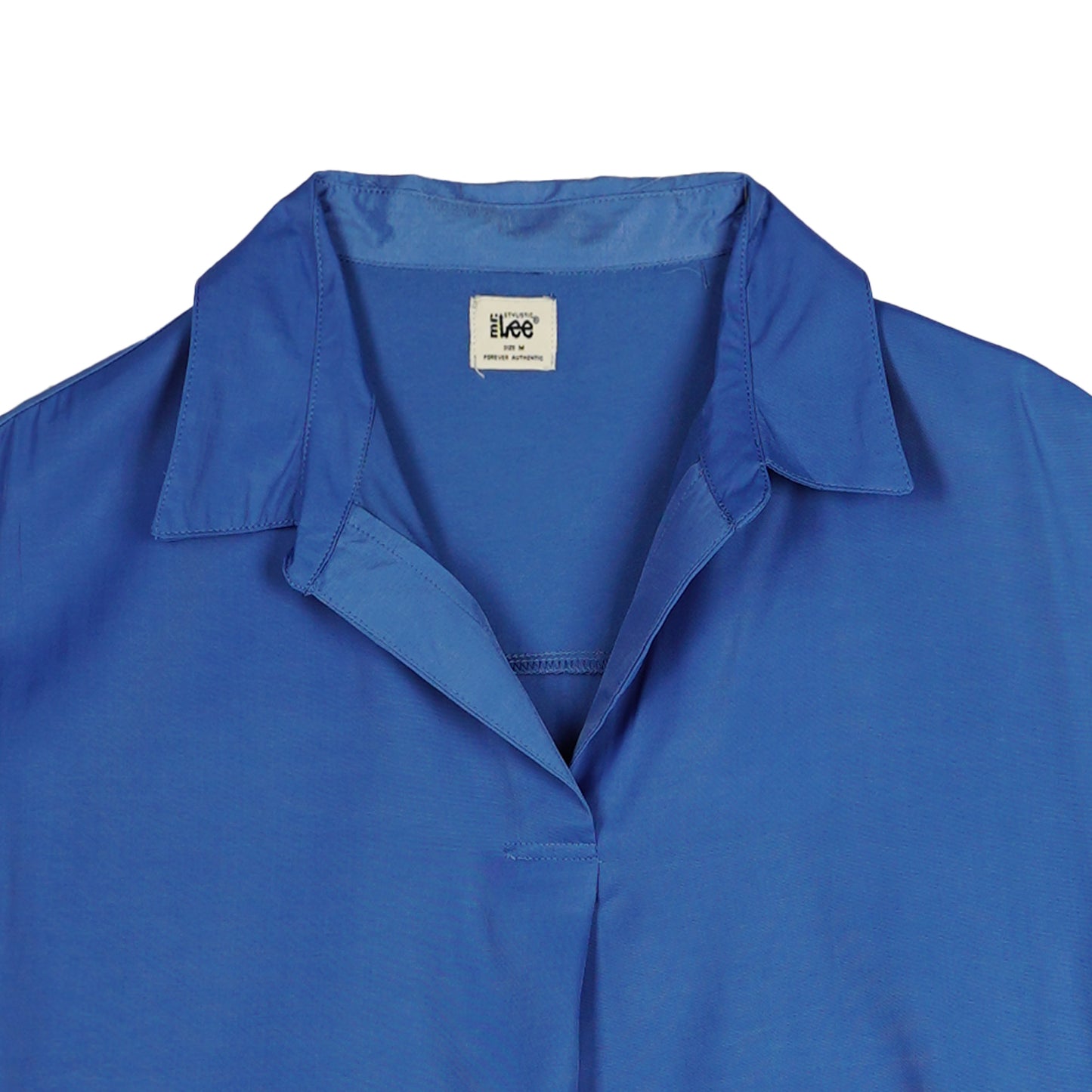 Stylistic Mr. Lee Ladies Basic Woven for Women with Collar Trendy Fashion High Quality Apparel Comfortable Casual Shirt for Women Relaxed Fit 142974 (Blue)