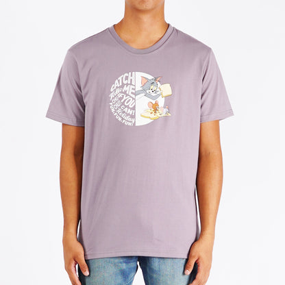 Bobson Japanese X Tom and Jerry Men's Basic Tees for Men Trendy Fashion High Quality Apparel Comfortable Casual Top for Men Slim Fit 151276-U (Gray)