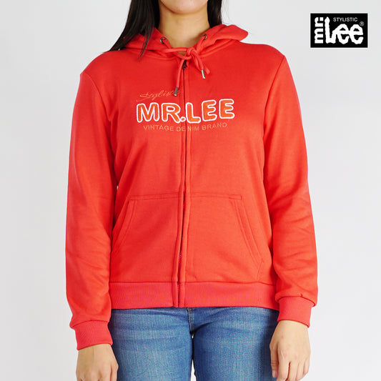 Stylistic Mr. Lee Ladies Basic Hoodie Jacket for Women Trendy Fashion High Quality Apparel Comfortable Casual Jacket for Women Regular Fit 124530 (Red)