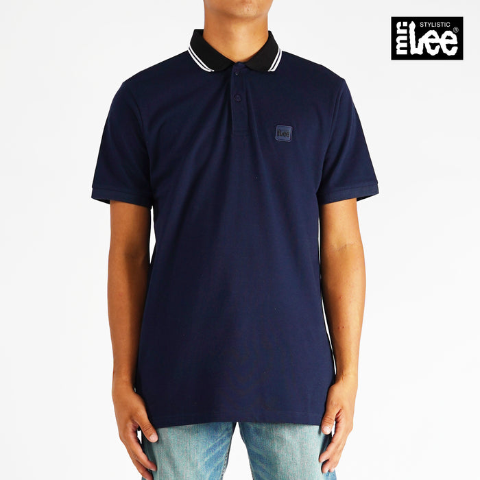 Stylistic Mr. Lee Men's Basic Collared Shirt for Men Trendy Fashion High Quality Apparel Comfortable Casual Polo shirt for Men Semi body Fit 140093 (Navy)