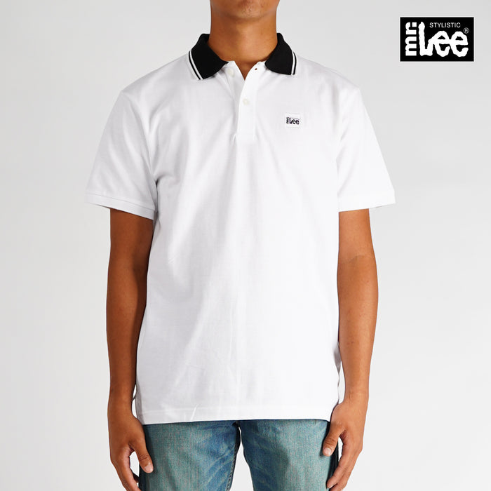 Stylistic Mr. Lee Men's Basic Collared Shirt for Men Trendy Fashion High Quality Apparel Comfortable Casual Polo shirt for Men Semi body Fit 140093 (White)