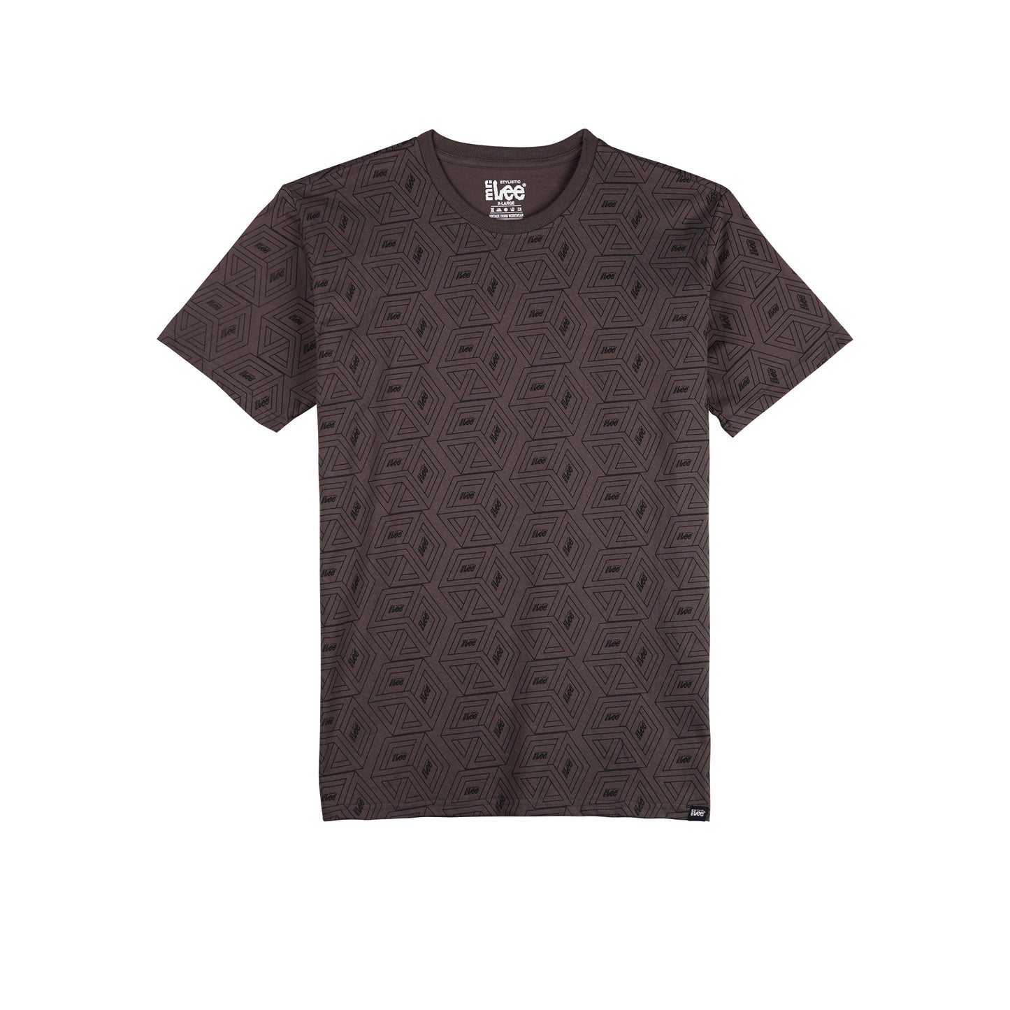 Stylistic Mr. Lee Men's Basic Tees Semi body Fit 151433-U (Charcoal Gray)