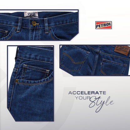 Petrol Men's Basic Denim Classic Pants Mid-Rise Fitting 192140-U (Medium Shade)