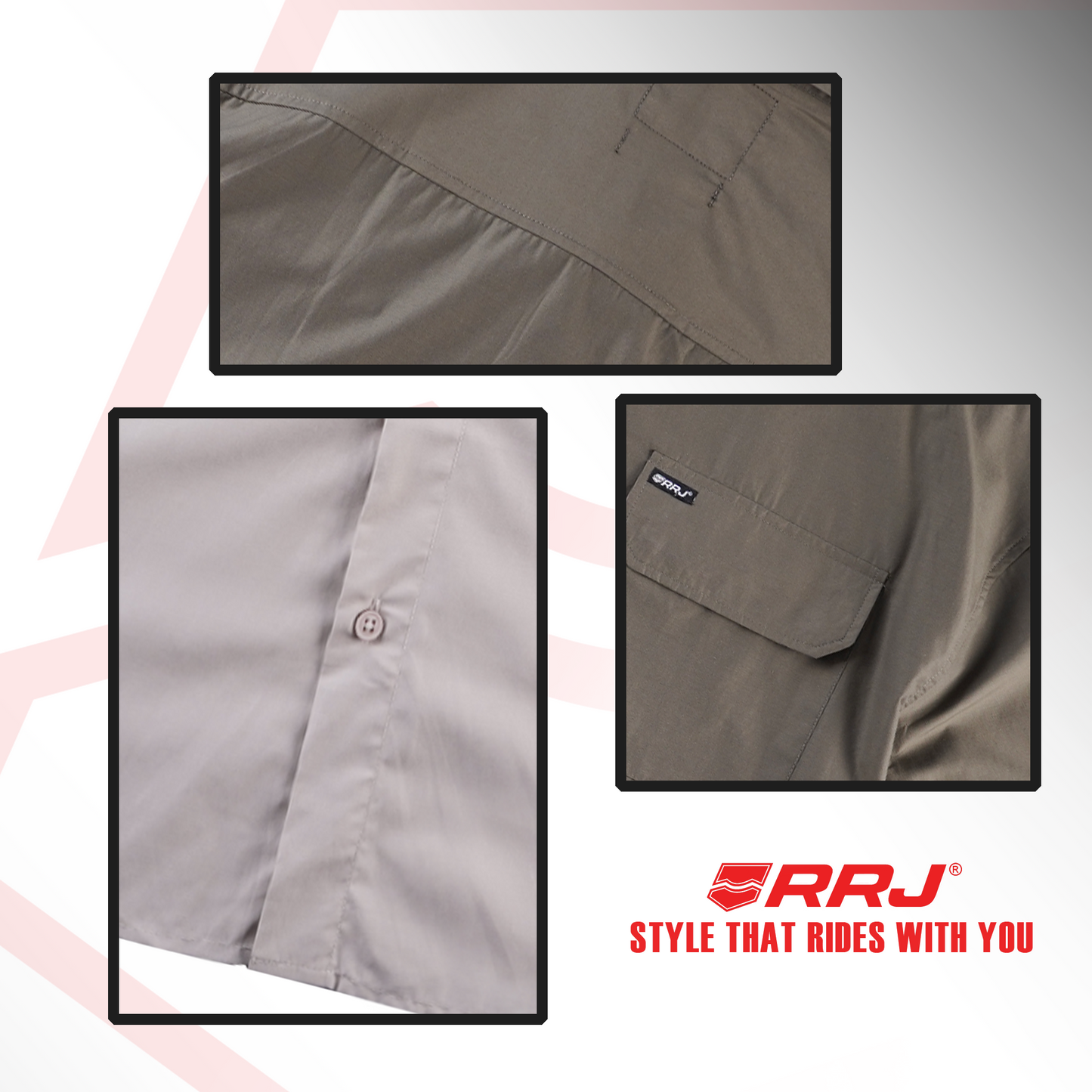 RRJ Men's Basic Woven Shirt Oversized Fitting 201688 (Beige)