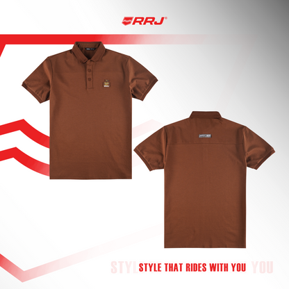 RRJ Men's Basic Collared Shirt Comfort Fitting 197008 (Brown)