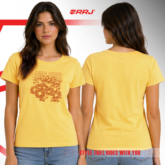 RRJ Ladies Basic Tees Boxy Fitting 193164-U (Yellow)