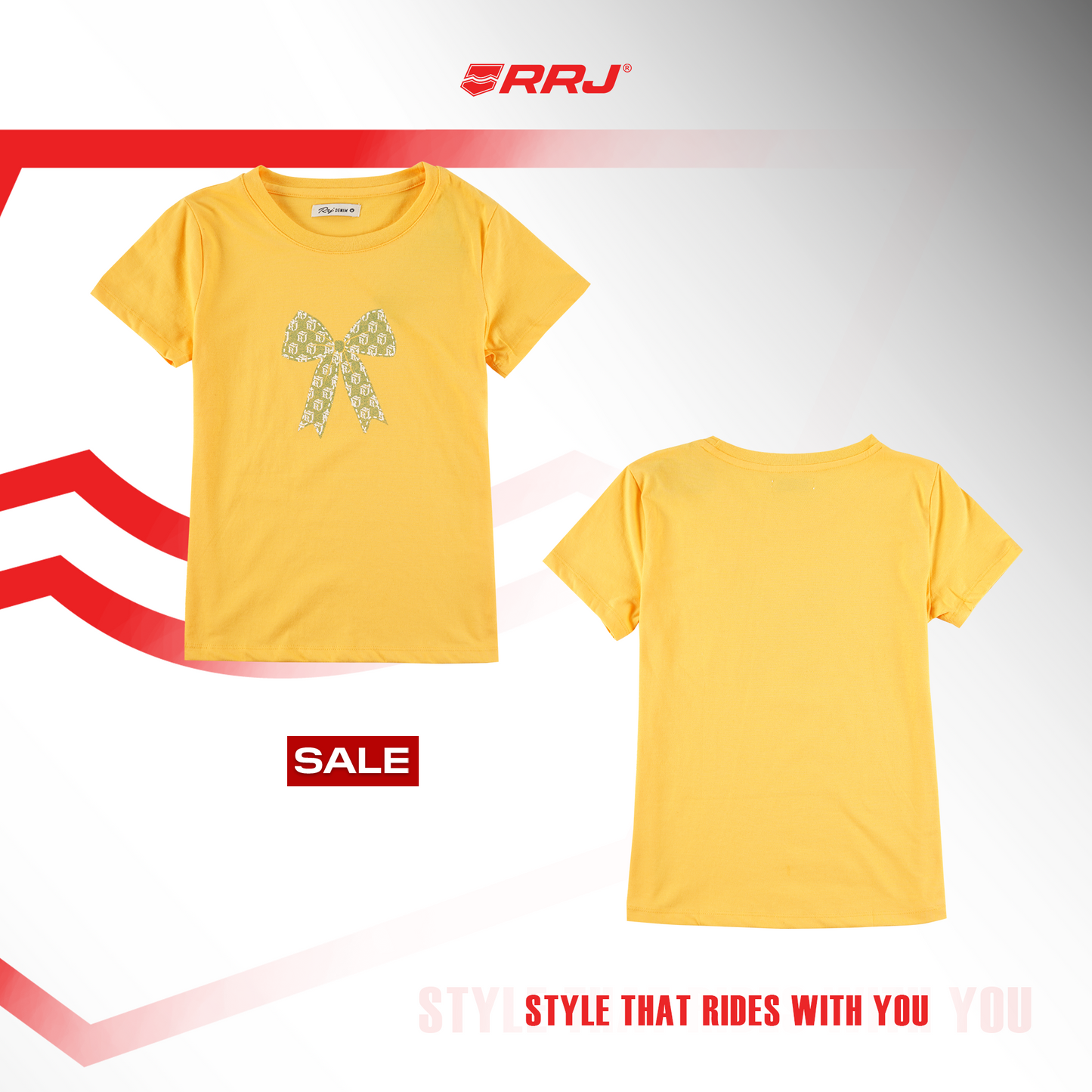 RRJ Ladies Basic Tees Regular Fitting 182332-U (Yellow)