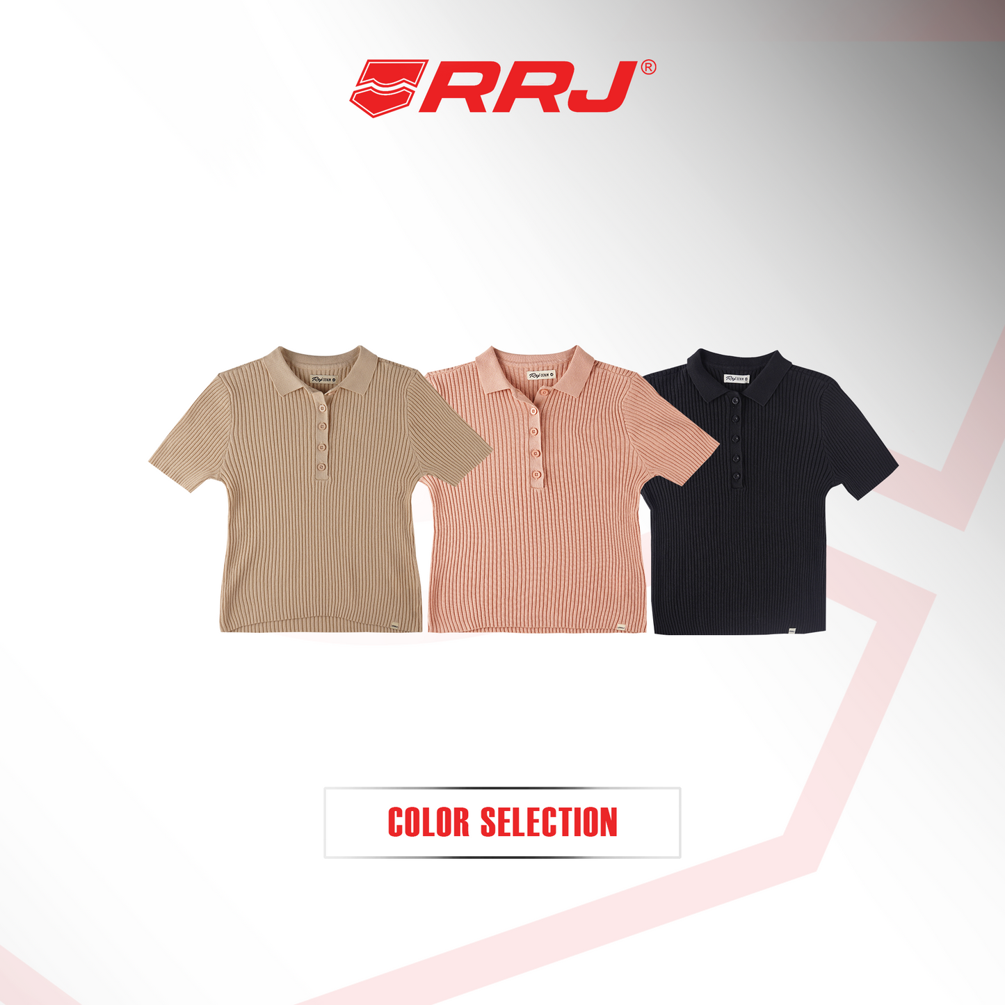 RRJ Ladies Basic Collared Shirt Regular Fitting 204809 (Pink)