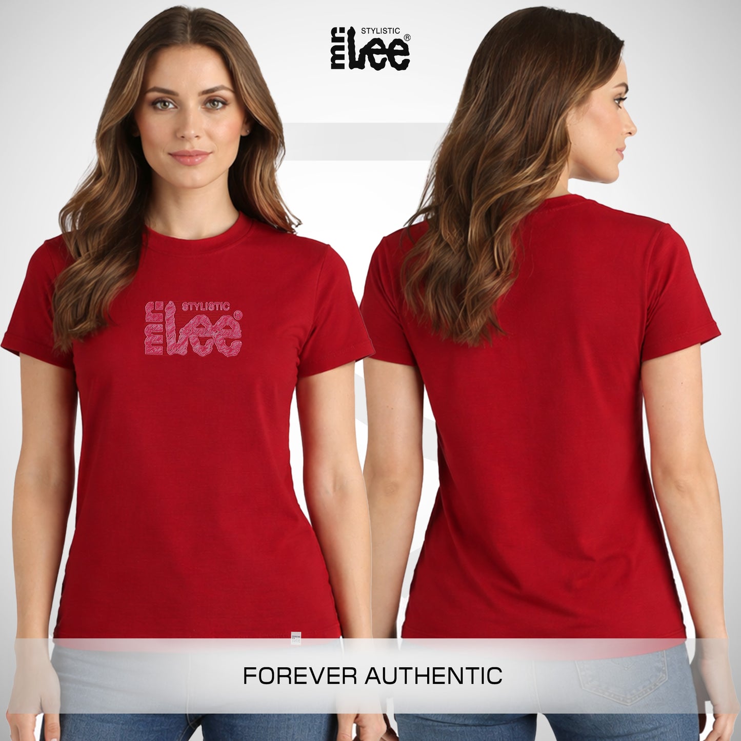 Stylistic Mr. Lee Ladies Basic Tees Regular Fit 139773 (Red)