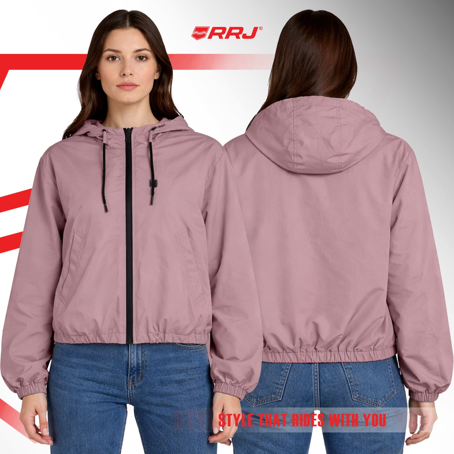 RRJ Ladies Basic Jacket Loose Fitting 204857 (Pink)
