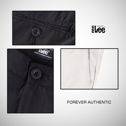 Stylistic Mr. Lee Men's Basic Non-Denim Tapered Short Mid Waist 194673 (Black)
