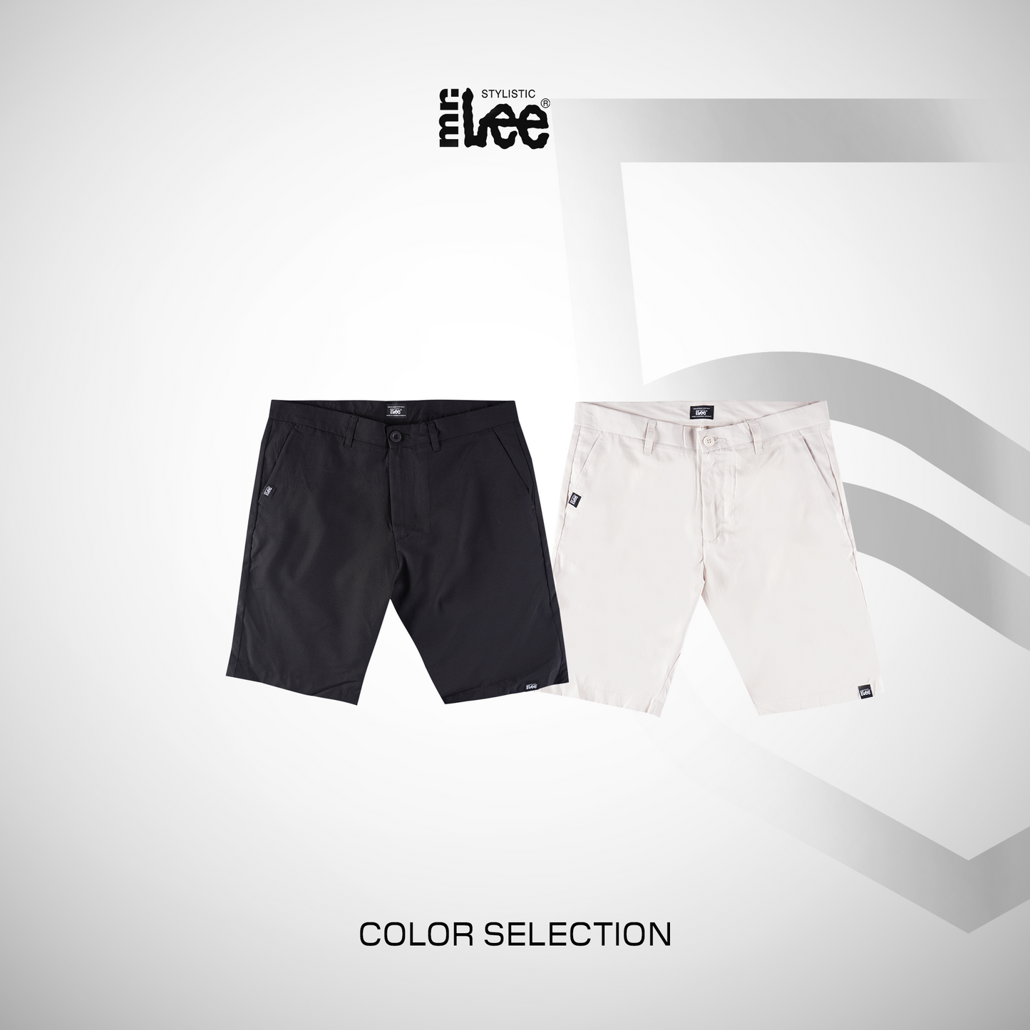Stylistic Mr. Lee Men's Basic Non-Denim Tapered Short Mid Waist 194673 (Cream)