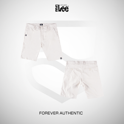 Stylistic Mr. Lee Men's Basic Non-Denim Tapered Short Mid Waist 194673 (Cream)