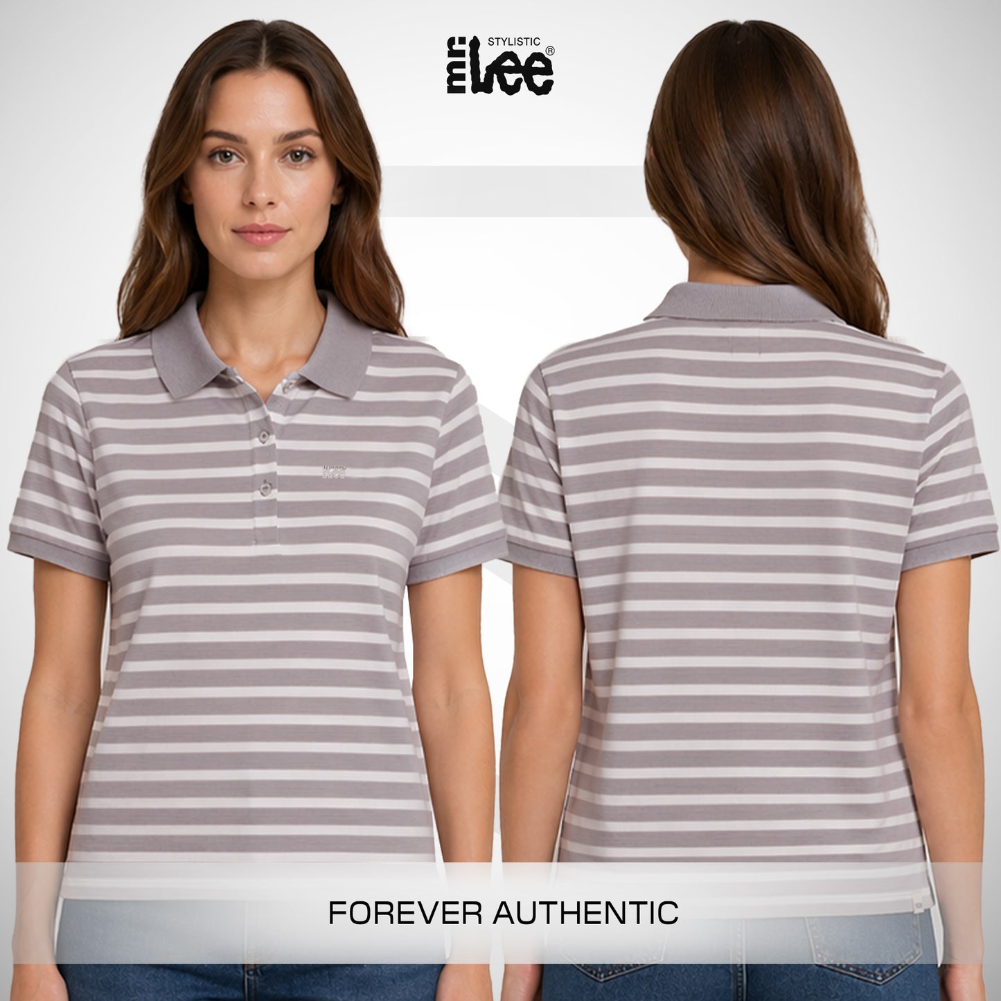 Stylistic Mr. Lee Ladies Basic Collared Shirt Regular Fit 112074 (Gray)