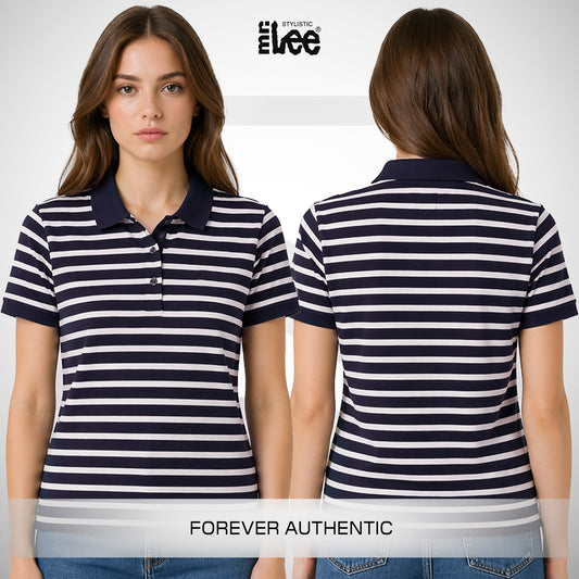 Stylistic Mr. Lee Ladies Basic Collared Shirt Regular Fit 112074 (Navy)