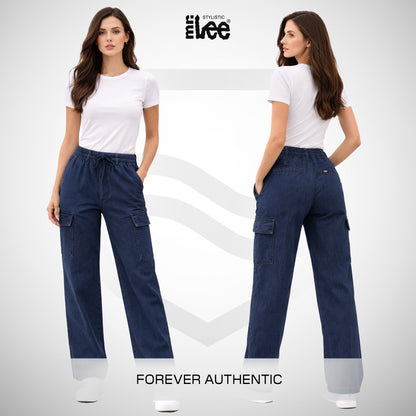 Stylistic Mr. Lee Ladies Basic Denim Pants Cargo Jeans 202258 (Dark Shade)