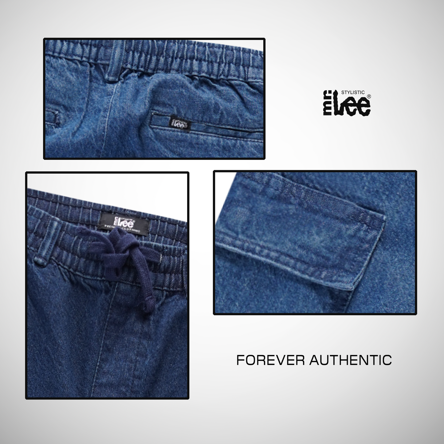 Stylistic Mr. Lee Ladies Basic Denim Pants Cargo Jeans 202258 (Medium Shade)