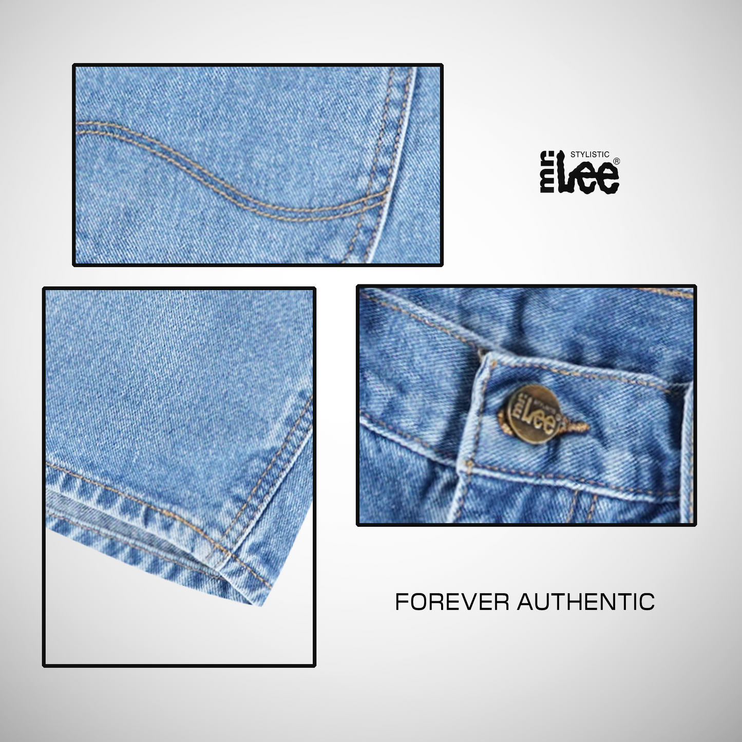 Stylistic Mr. Lee Ladies Basic Denim Bermuda Short 197652 (Light Shade)