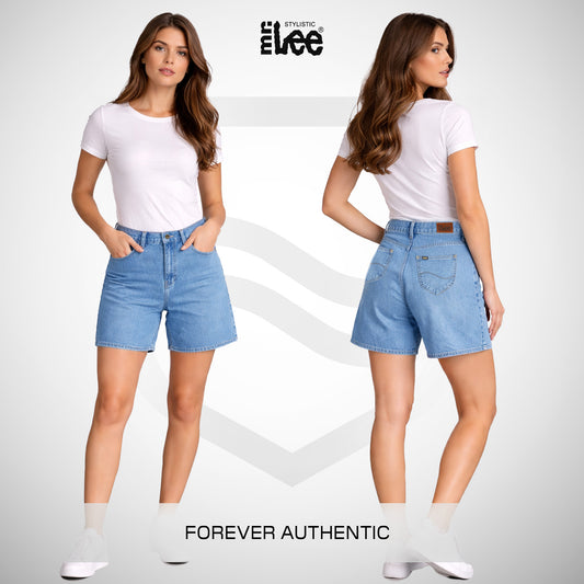 Stylistic Mr. Lee Ladies Basic Denim Bermuda Short 197652 (Light Shade)