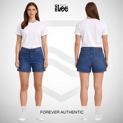 Stylistic Mr. Lee Ladies Basic Denim Baggy Short 198275 (Medium Shade)