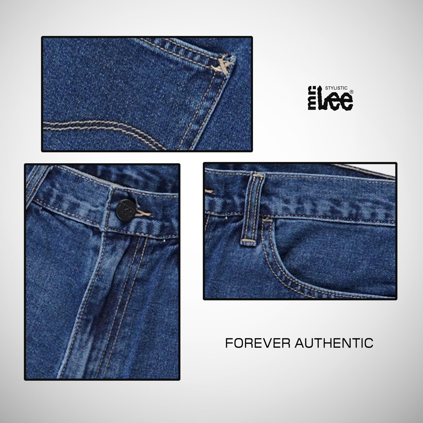 Stylistic Mr. Lee Ladies Basic Denim Baggy Short 198275 (Medium Shade)